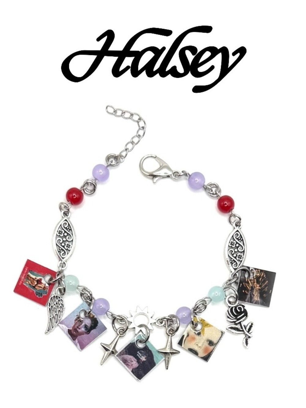 Halsey Fan Merch Miniature Album Charm Bracelet